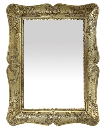 Specchiera a vassoio in legno dorato