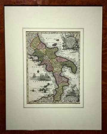 il Vecchio Mat°aus Sporse Seutter (1678-1756)  - Neapolis Regnum quo continentur Aprutium Ulterius et citer Avgsburg, carta geografica, 1730