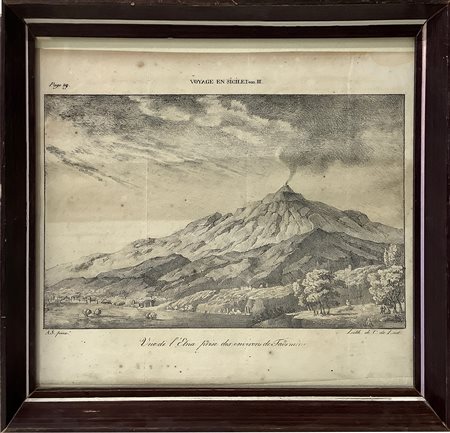 Vuede l'Etna prise des environs de Taormine