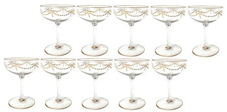 Baccarat-France Servizio di bicchieri da champagne in cristallo