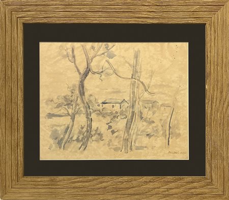 Orfeo Tamburi (Jesi 28 maggio 1910-Parigi 15 giugno 1994)  - Paesaggio, 1937