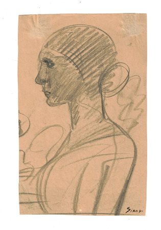 Mario Sironi (Sassari 1885-Milano 1961)  - Busto di donna , Second half of °e 1920s - 20°  secolo