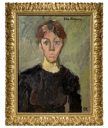 Elio Romano (Trapani 1909-Catania 1996)  - Ritratto di donna, XX  secolo