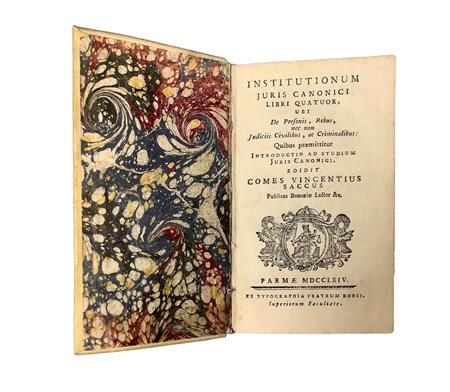 Vincenzo Sacco - Institutionum Iuris Canonici libri quatuor, 1764