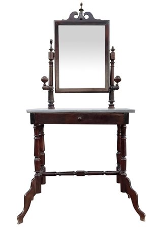 Tolettina in legno di noce , Late 19°  secolo