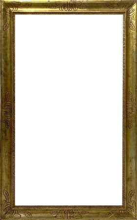 Cornice in legno a vassoio a foglia dorata , 19°  secolo