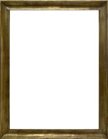 Cornice in legno a mezza canna dorata a foglia, nello stile del XIX secolo. 