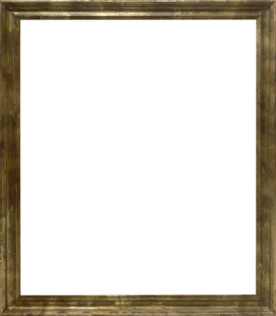 Cornice in legno a mezza canna dorata a foglia