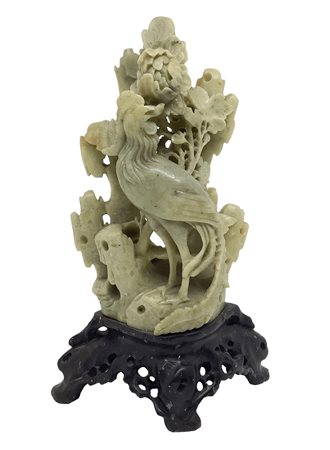 Scultura in pietra saponaria verde