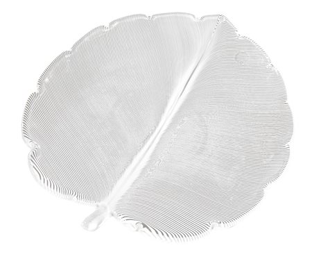 Venini - Foglia filigrana nei toni del bianco