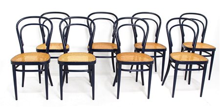 °onet - 8 sedie modello 214, etichetta della manifattura