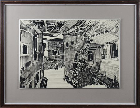 UGOLINO BUSONI, "Paesino", 1957