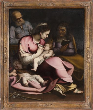 Pier Francesco Piola La Madonna allatta il Bambino alla presenza di San Giuseppe