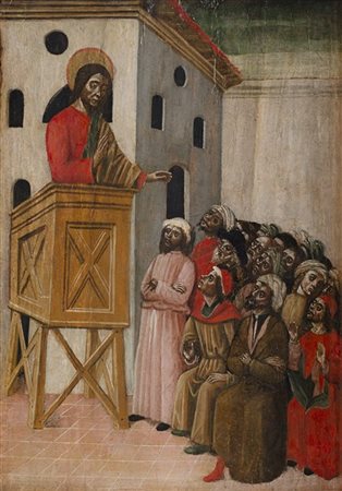 Maestro lombardo-ligure del secolo XV

La predica
Olio su tavola, cm 50x35
In c