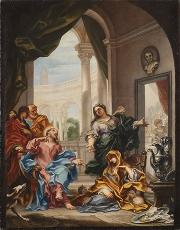 Paolo Gerolamo Piola Gesù in casa di Marta e Maria
Olio su tela, cm 77,5x61

L'o