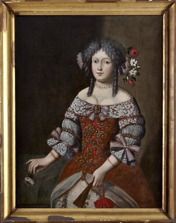 Scuola lombarda dell'inizio del secolo XVII 

Ritratto di gentildonna con rosa