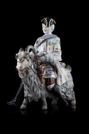 Manifattura tedesca del secolo XX da Johann Joachim Kändler "Sarto a cavallo di