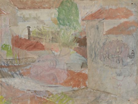 Pio Semeghini , Quistello (MN) 1878 , Venezia 1964 "Studio di figure" olio su...