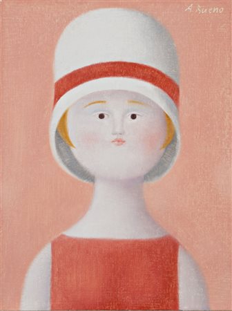 Antonio Bueno , Berlino 1918 , Fiesole 1984 "Zelda" 1975 olio su masonite, cm...