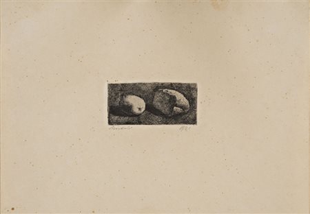 Giorgio Morandi , Bologna 1890 , 1964 "Natura morta con pane e limone" 1921...