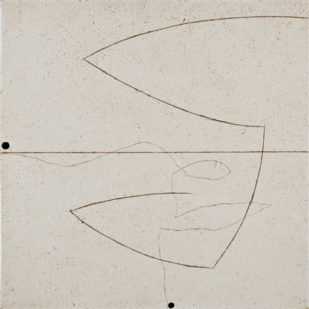Victor Pasmore , Chelsham 1908 , Gudja 1998 "Linear Image" 1972 olio su...