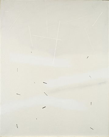 Valentino Vago , Barlassina (MI) 1931 , "P.E.259" 1972 olio su tela, cm 81x65...