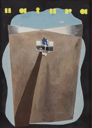 MUNARI BRUNO (1907 - 1998) - Studio per la copertina della rivista illustrata "Natura" (Aprile 1932).