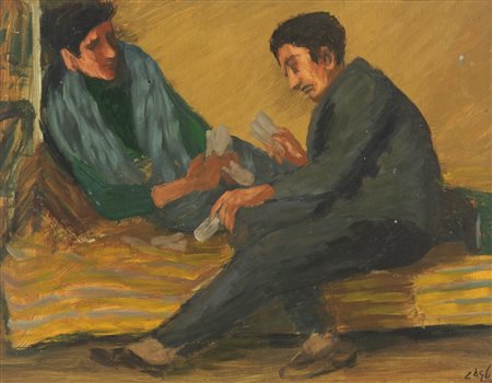 CAGLI CORRADO (1910 - 1976) - Partita a carte.