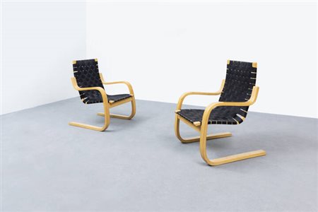 ALVAR AALTO<BR>Due poltrone mod. 406