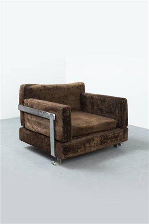 LUIGI CACCIA DOMINIONI<BR>Poltrona mod. Fasce Cromate