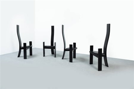 VICO MAGISTRETTI<BR>Quattro sedie mod. Golem