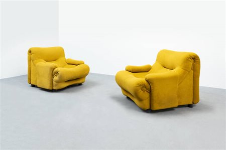 PADOVANO FELIX E GUARNACCI EMILIO<BR>Coppia di poltrone mod. Rezia