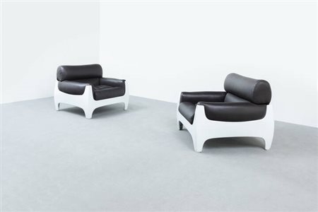 HENNING KORCH<BR>Coppia di poltrone mod. Mirage