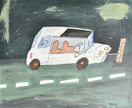 Claudio Parigi AUTO ELETTRICA FERMA DI NOTTE PER RICARICARE LE BATTERIE...