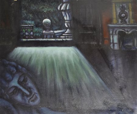 Enrico Allimandi IL SOGNATORE olio su tela, 54x65cm L'opera presenta lievi...