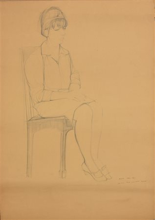 Raffaele Ponte Corvo STUDIO PER SILVANA matita su carta, cm 70x50 firma,...