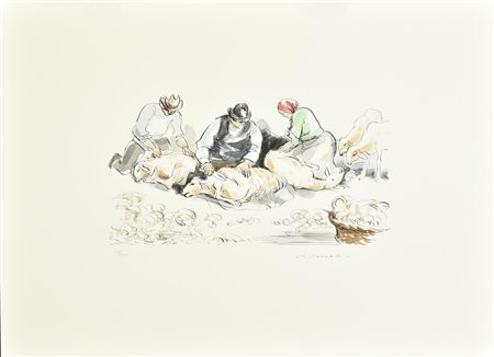 Pozzato Epifanio ANTICHE LAVORAZIONI DELLE LANE cartellina contenente dodici...