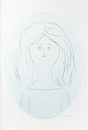 ANTONIO BUENO<BR>Berlino (Germania) 1918 - 1984 Firenze<BR>"Volto femminile"