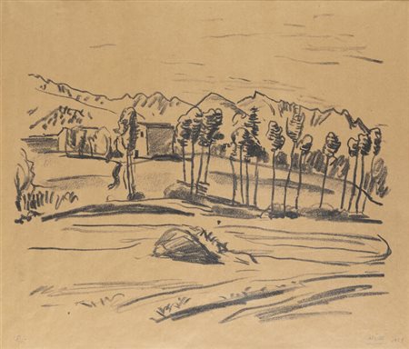 ALBERTO SALIETTI<BR>Ravenna (RA) 1892 - 1961 Chiavari (GE)<BR>"Paesaggio" 1929