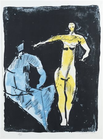 SANDRO CHERCHI<BR>Genova 1911 - 1998 Torino<BR>"Figure"