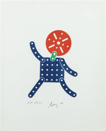 ENRICO BAJ<BR>Milano 1924 - 2003 Vergiate (VA)<BR>"Personaggio meccano"