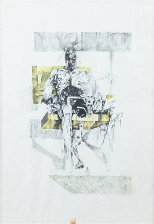 RENZO VESPIGNANI<BR>Roma 1924 - 2001<BR>"In poltrona" 1957