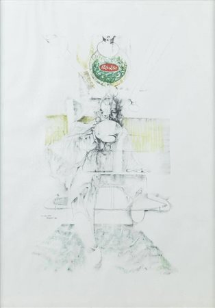 RENZO VESPIGNANI<BR>Roma 1924 - 2001<BR>"Tavola calda" 1964