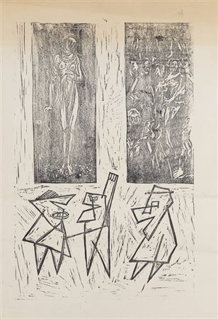 ITALO CREMONA<BR>Cozzo Lomellina (PV) 1905 - 1979 Torino<BR>"Cubismo" 1951