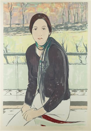 FRANCESCO MENZIO<BR>Tempio Pausania (SS) 1899 - 1979 Torino<BR>"Modella seduta"