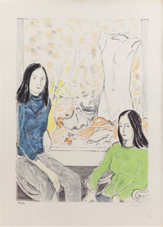 FRANCESCO MENZIO<BR>Tempio Pausania (SS) 1899 - 1979 Torino<BR>"Ragazze"