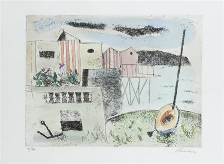 ENRICO PAULUCCI<BR>Genova 1901 - 1999 Torino<BR>"Spiaggia"