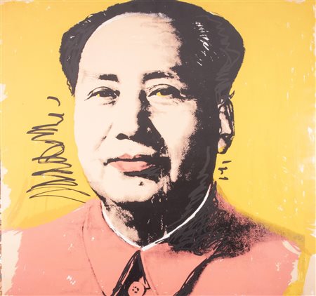 Andy Warhol (Pittsburgh 1928 - New York 1987), “Mao”.Stampa a colori su carta, al retro reca