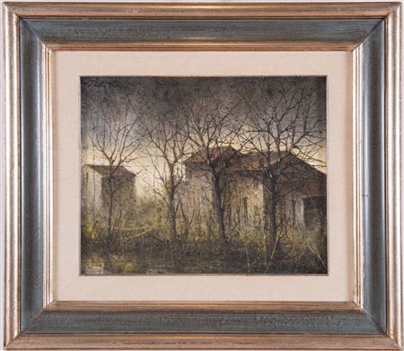 Carlo Tassi (Bondeno 1933 - Ferrara 2011), “Paesaggio”, 1978.Olio su tela, firmato in alto a