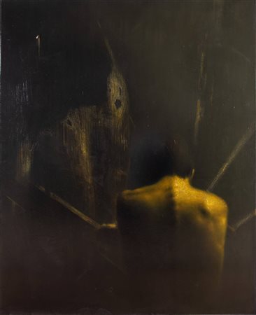 Alfio Giurato (Catania 1978), “Catartico”, 2008.Olio su tela, al retro iscrizione con titolo,